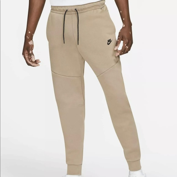 Nike | Pants | Nike Tech Fleece Jogger Pants Sweatpants Mens Beige Black |  Poshmark